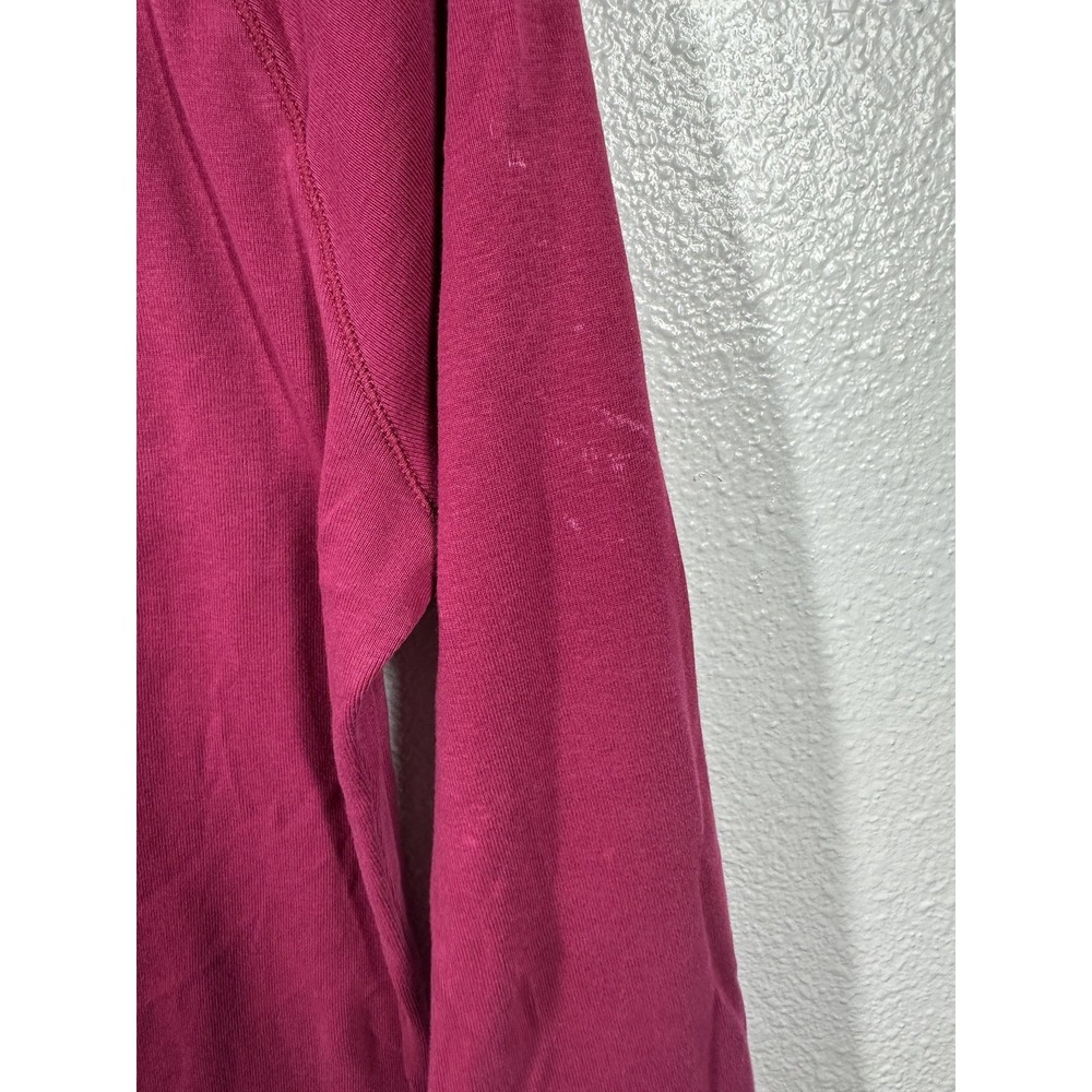 GAP Shirt Womens Large Pink V Neck 3/4 Sleeve Stretch Casual Pullover Top - Picture 7 of 7